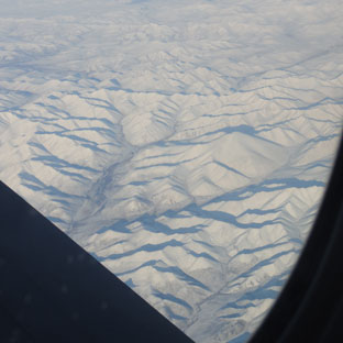 View from airplane window